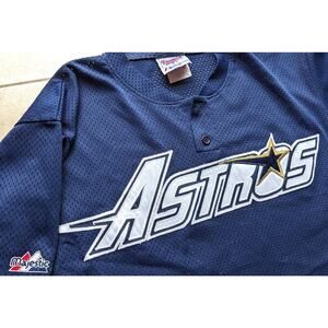 Houston Astros #9 RARE 1994-1996 MAJESTIC Diamond jersey XL mesh BP Alt MLB vtg